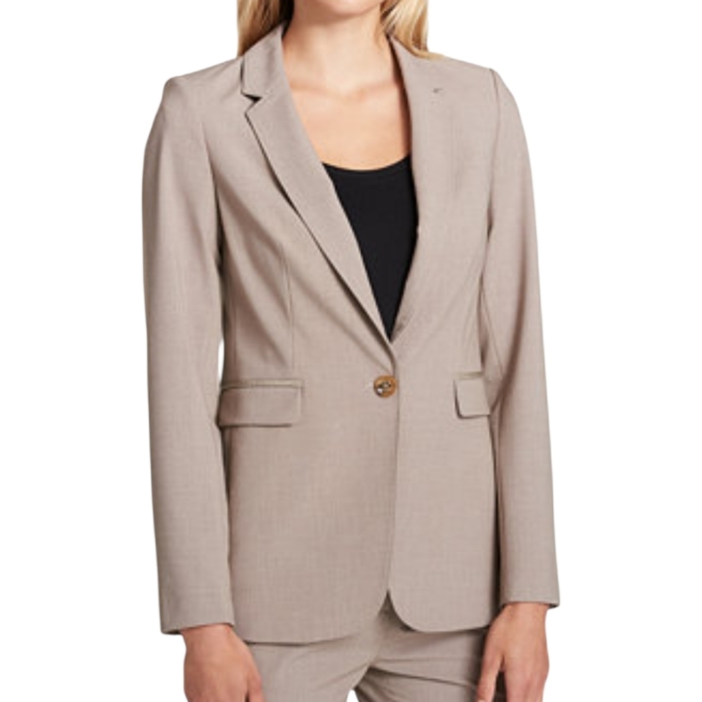 Lafayette 148 wool/ silk blend one button blazer - 6.         D48